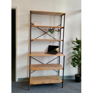 Go to store & view more images Ozuna Metal/wood 6-Tier Shelf Etagere Bookcase by Gracie Oaks