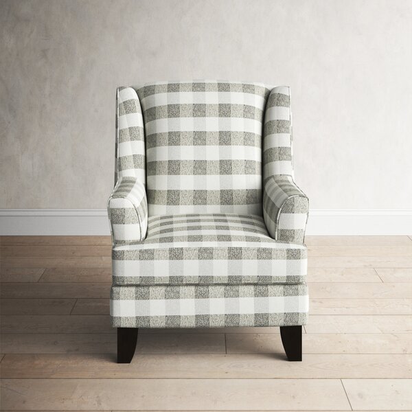 gray buffalo check recliner