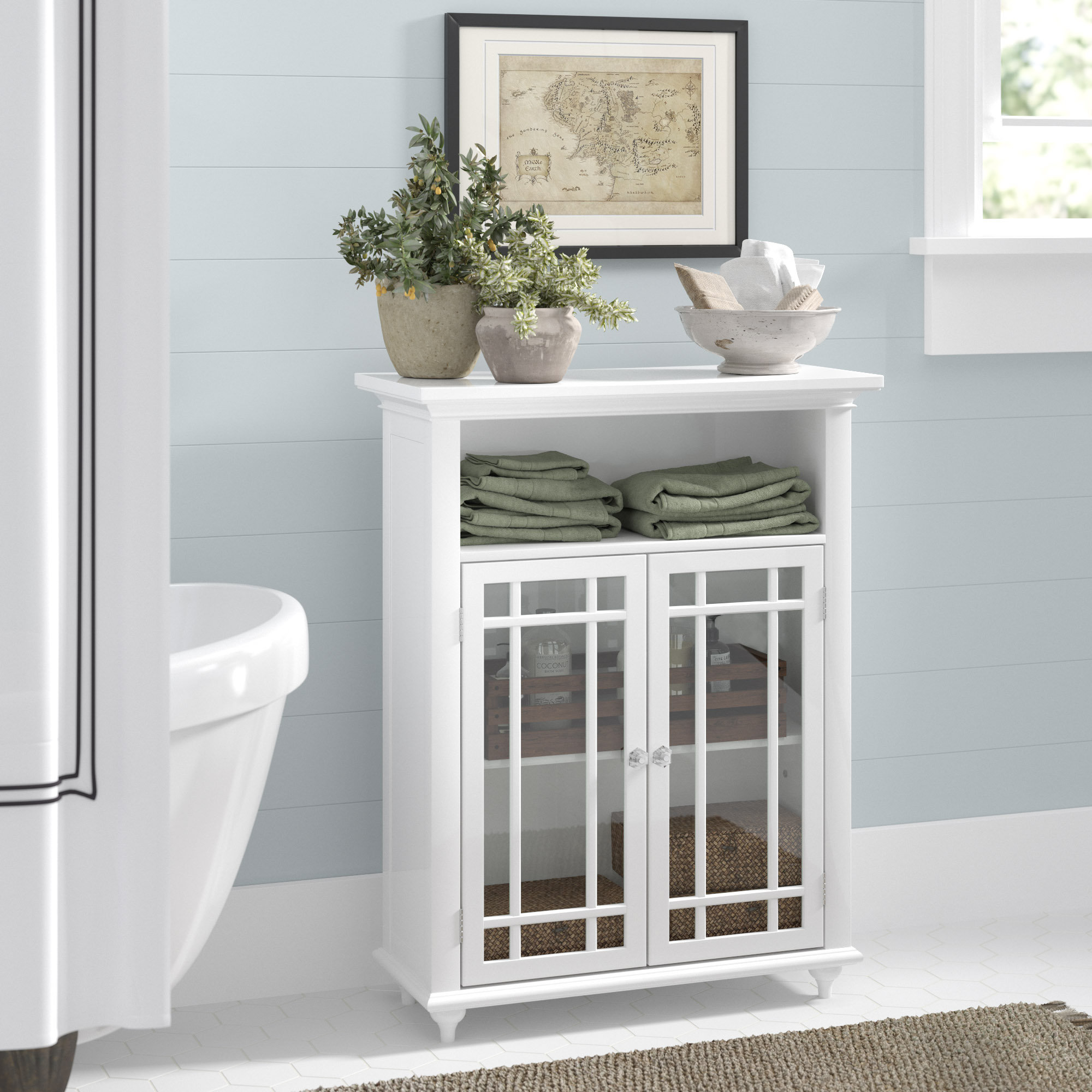 Taryn 26 5 W X 34 H 12 D Free Standing Bathroom Cabinet Bathroom Cabinet