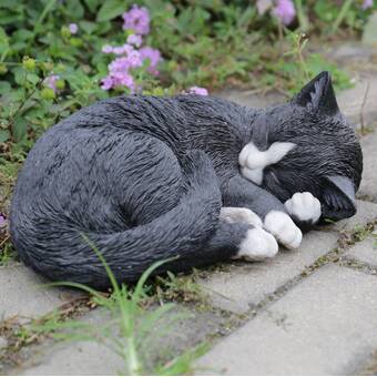 Hi Line Gift Ltd Sleeping Cat Orange Tabby Statue Reviews Wayfair Ca