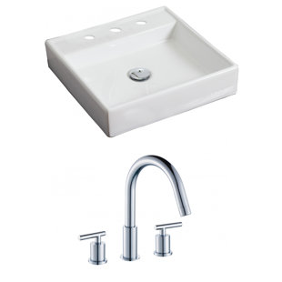 Go to store & view more images Royal Purple Bath Kitchen Ceramic Square Vessel Bathroom Sink with Faucet