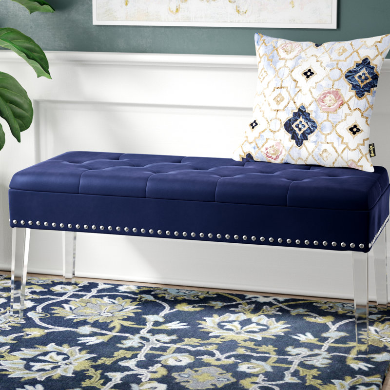 House Of Hampton Esmeyer Tufted Mid Century Nailhead Trim
