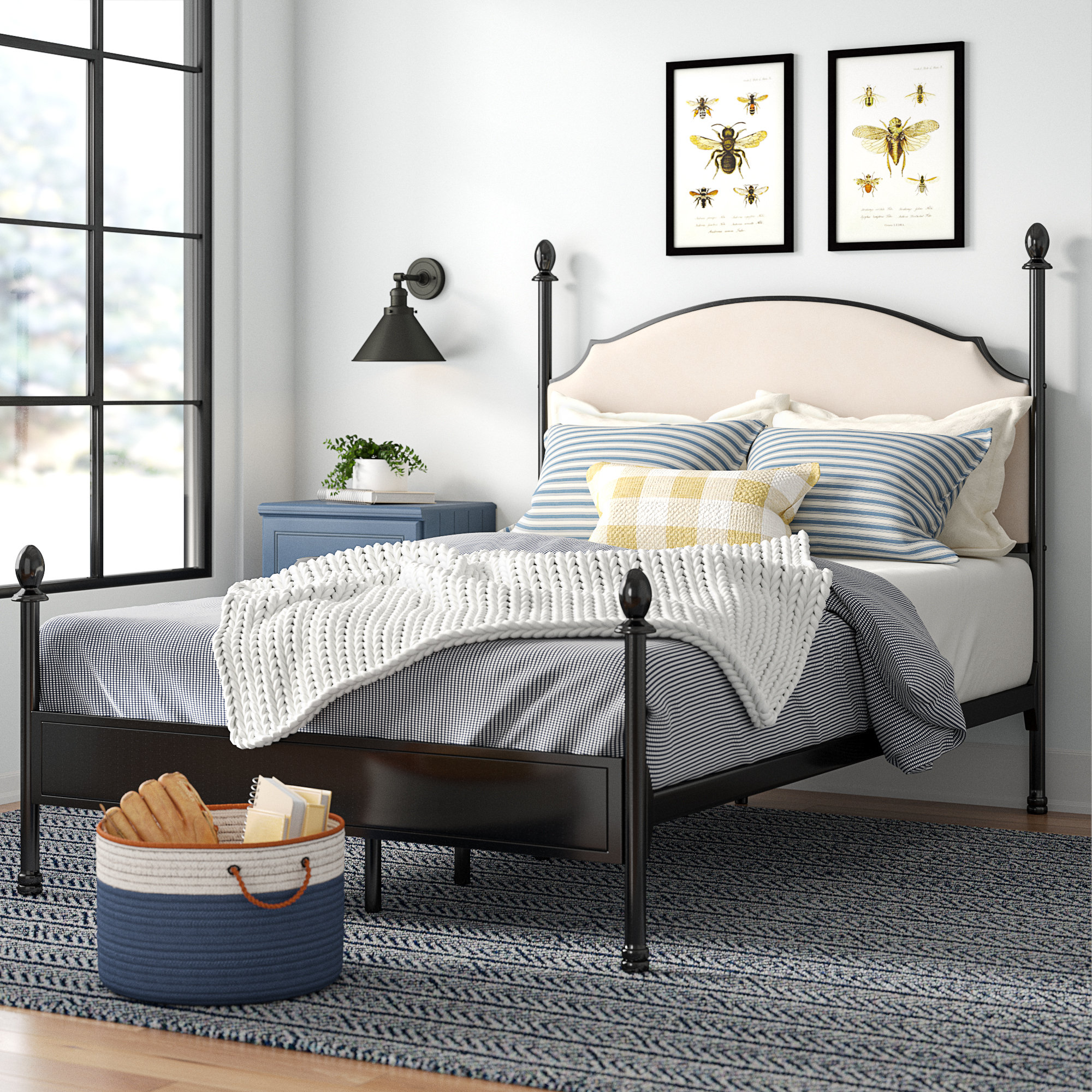 Laurel Foundry Modern Farmhouse Granite Range Upholstered Four