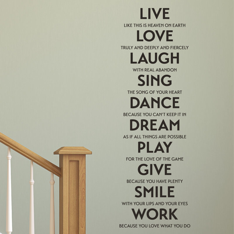 Winston Porter Live Love Laugh Sing Etc Wall Quotes Decal Reviews Wayfair
