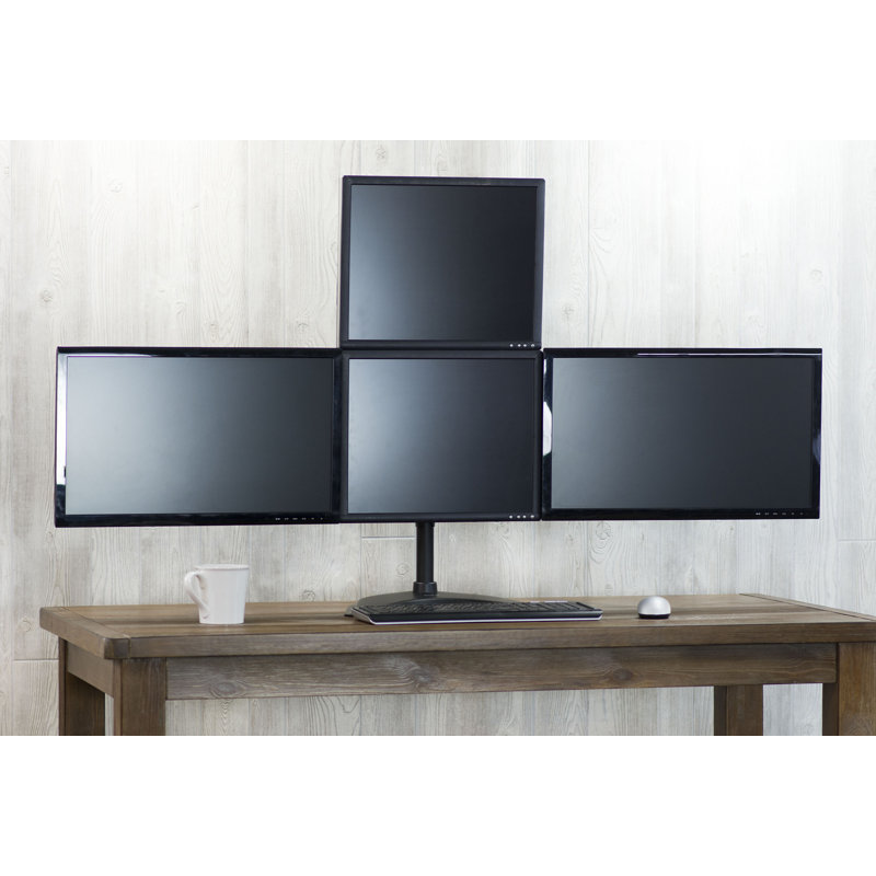 Vivo Quad Lcd Monitor Free Standing Heigh Adjustable Universal 4
