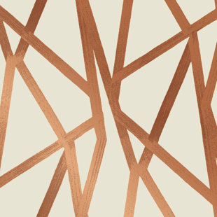 Repositionable Wallpaper Wayfair Georgina Intersections 33 L X 20 W Abstract And Stick Wallpaper Roll