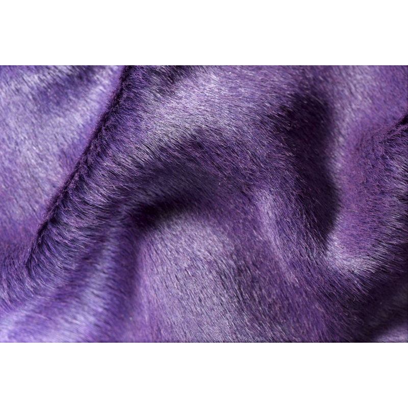 Brayden Studio Montague Cowhide Purple Area Rug Wayfair
