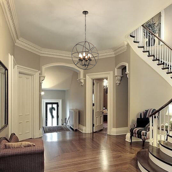 staircase chandelier contemporary