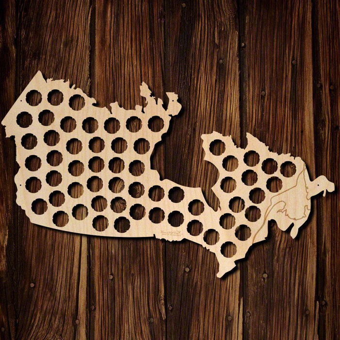 Home Wet Bar Canada Beer Cap Map Wall Decor Wayfair