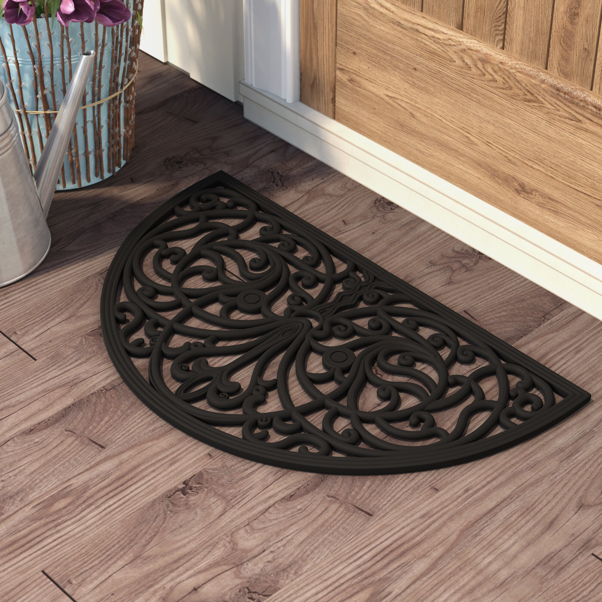 Chinese Dark Dragon Circle Velboa Floor Rug Carpet Room Doormat Non-slip Mat 045 