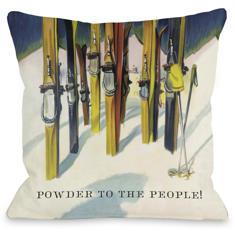 Loon Peak Perham Vintage Ski Throw Pillow Reviews Wayfair