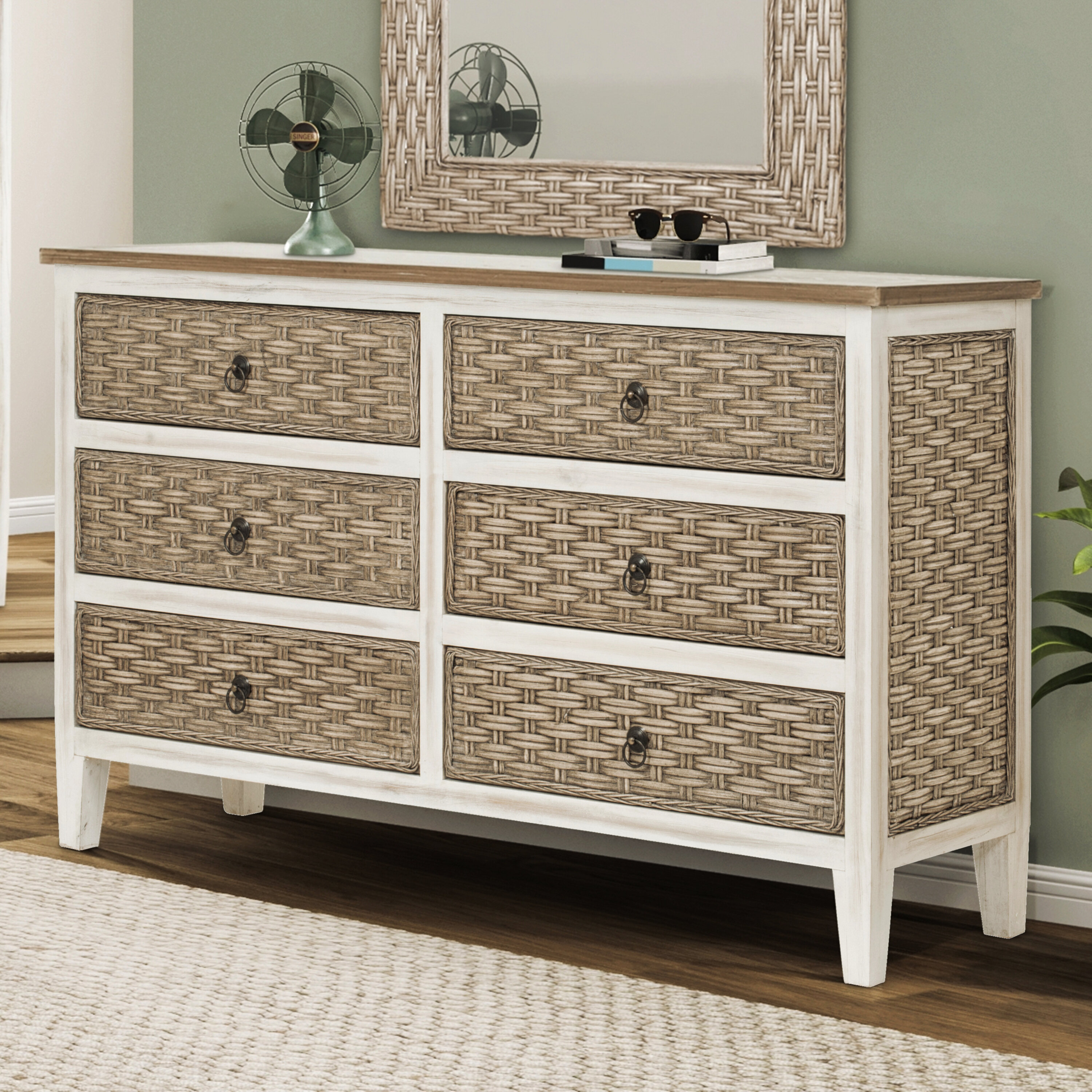 Seawindstrading Co 6 Drawer Double Dresser Wayfair