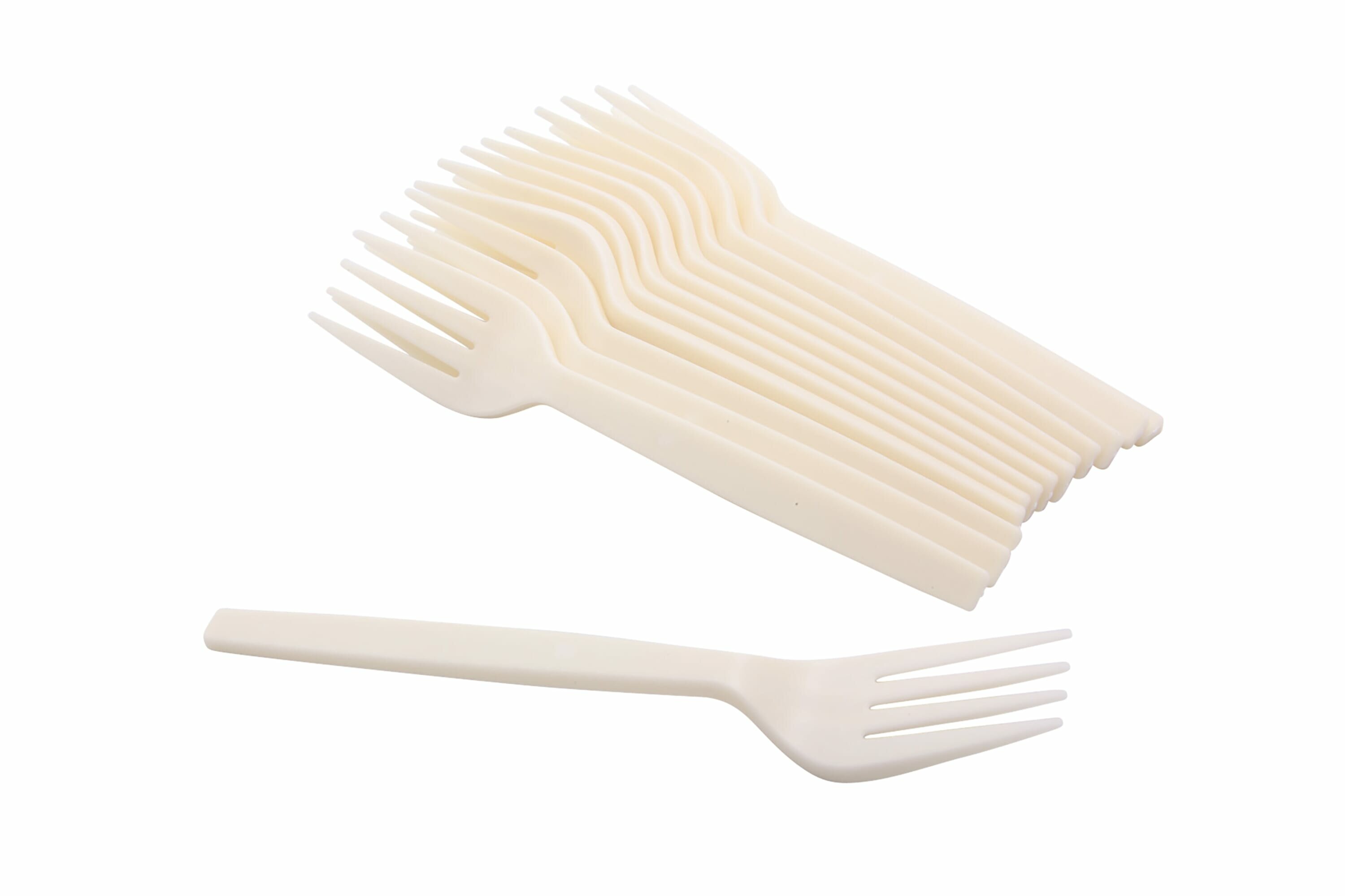 Knives Forks Disposable Set Cutlery Party,BBQ Strong White Plastic Spoons 