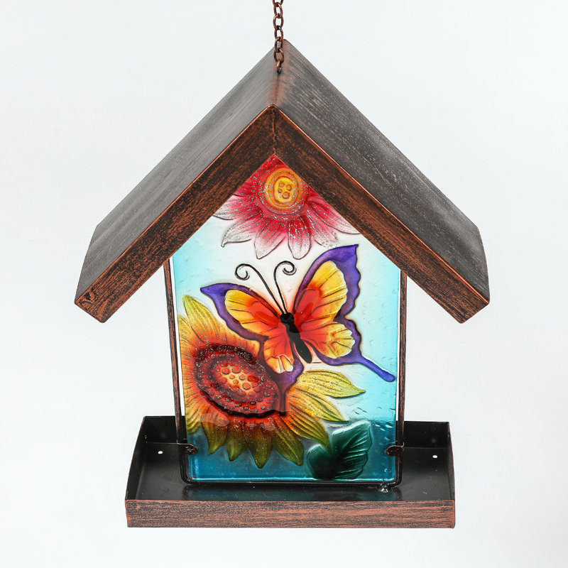 Luxen Home Butterfly Decorative Bird Feeder Reviews Wayfair
