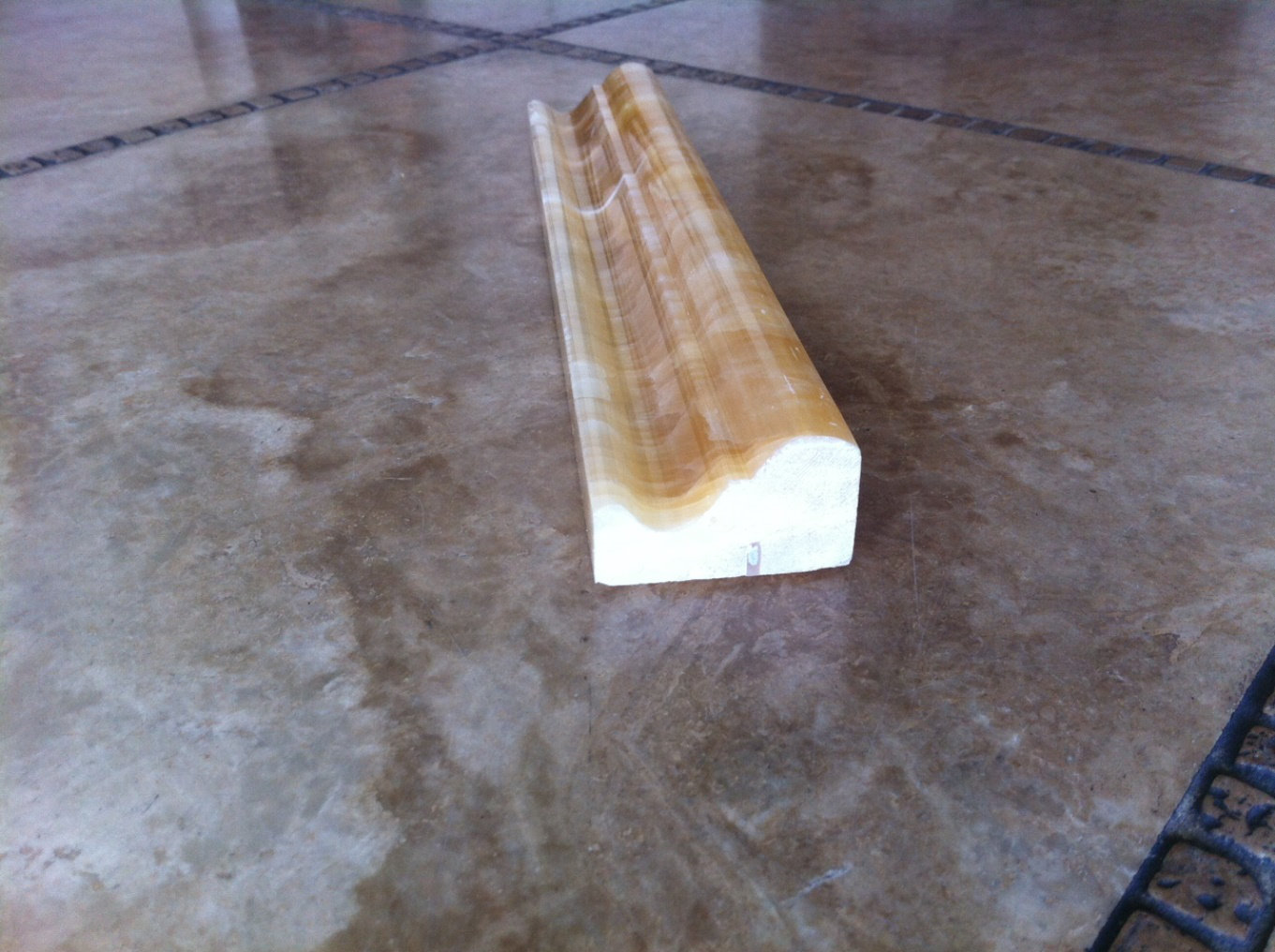 Stone & Tile Shoppe, Inc. Honey Onyx 2" x 12" Crown (Mercer) Molding