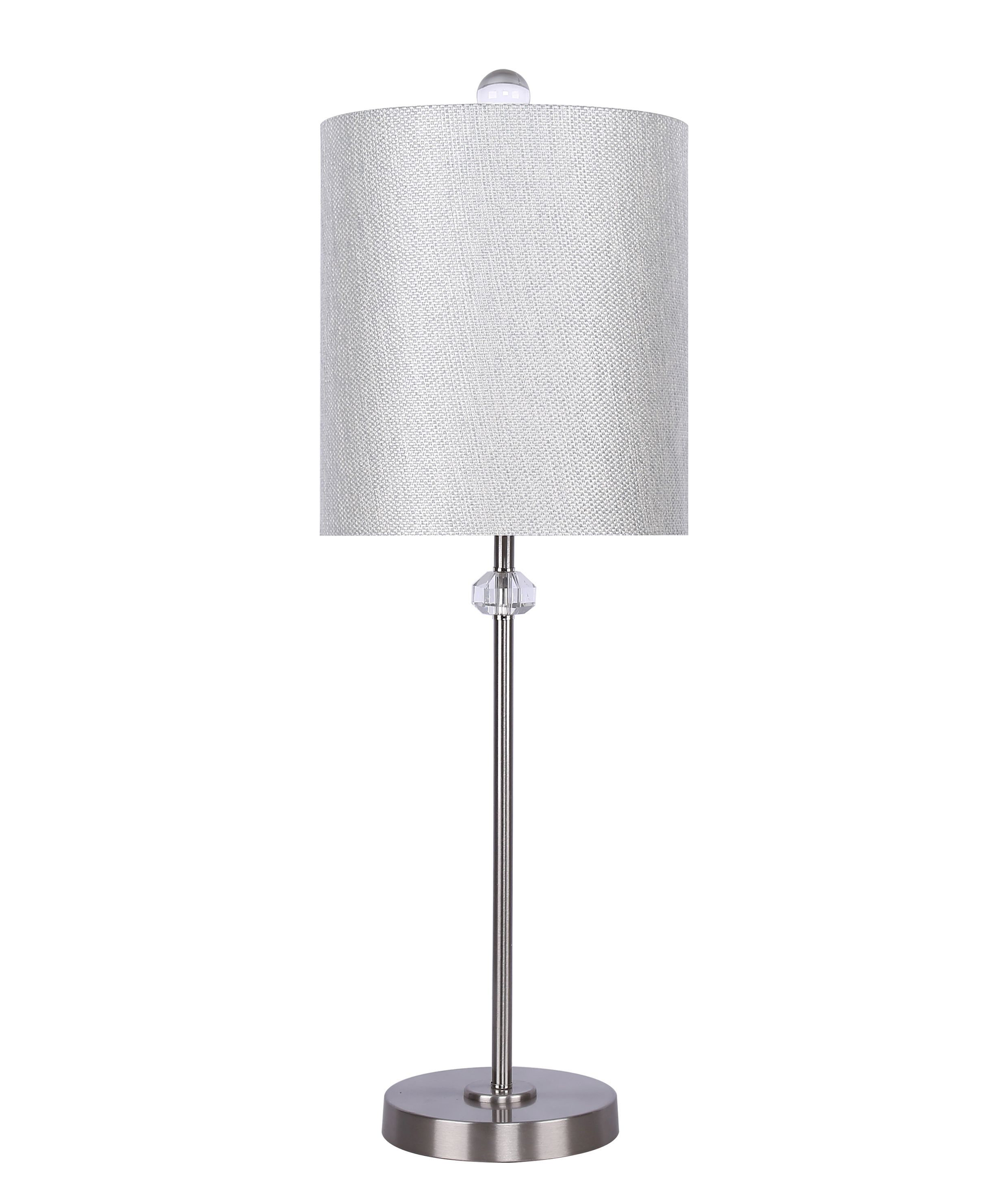 small brushed nickel table lamp