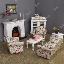 12th Dolls House Miniature Nursery Room Furniture Wooden High Chair Cabinet