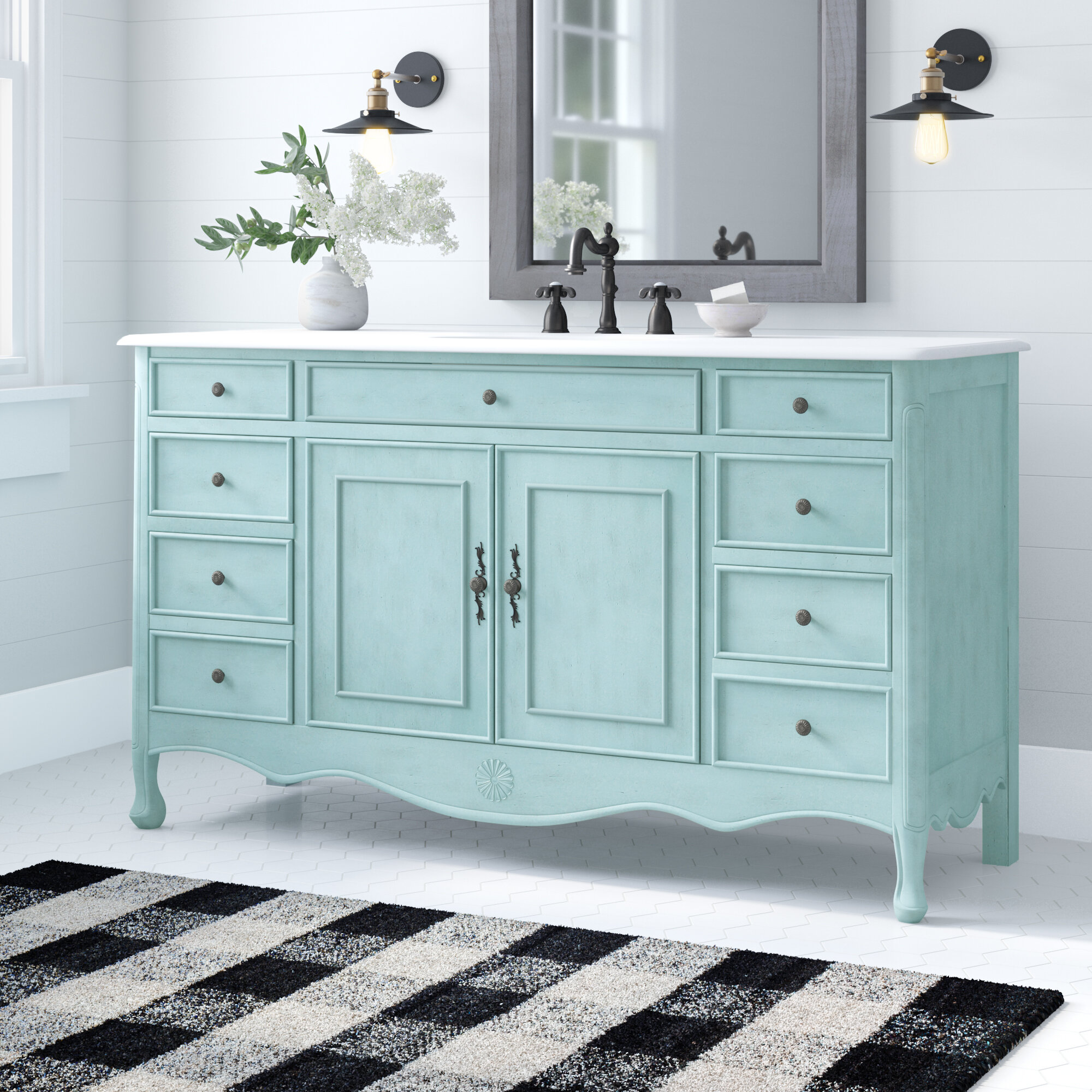 Blue French Country Bathroom Vanities Youll Love In 2021 Wayfair