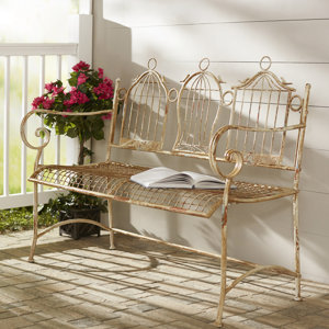 2-Sitzer Gartenbank 3 Birdcages aus Metall von O..
