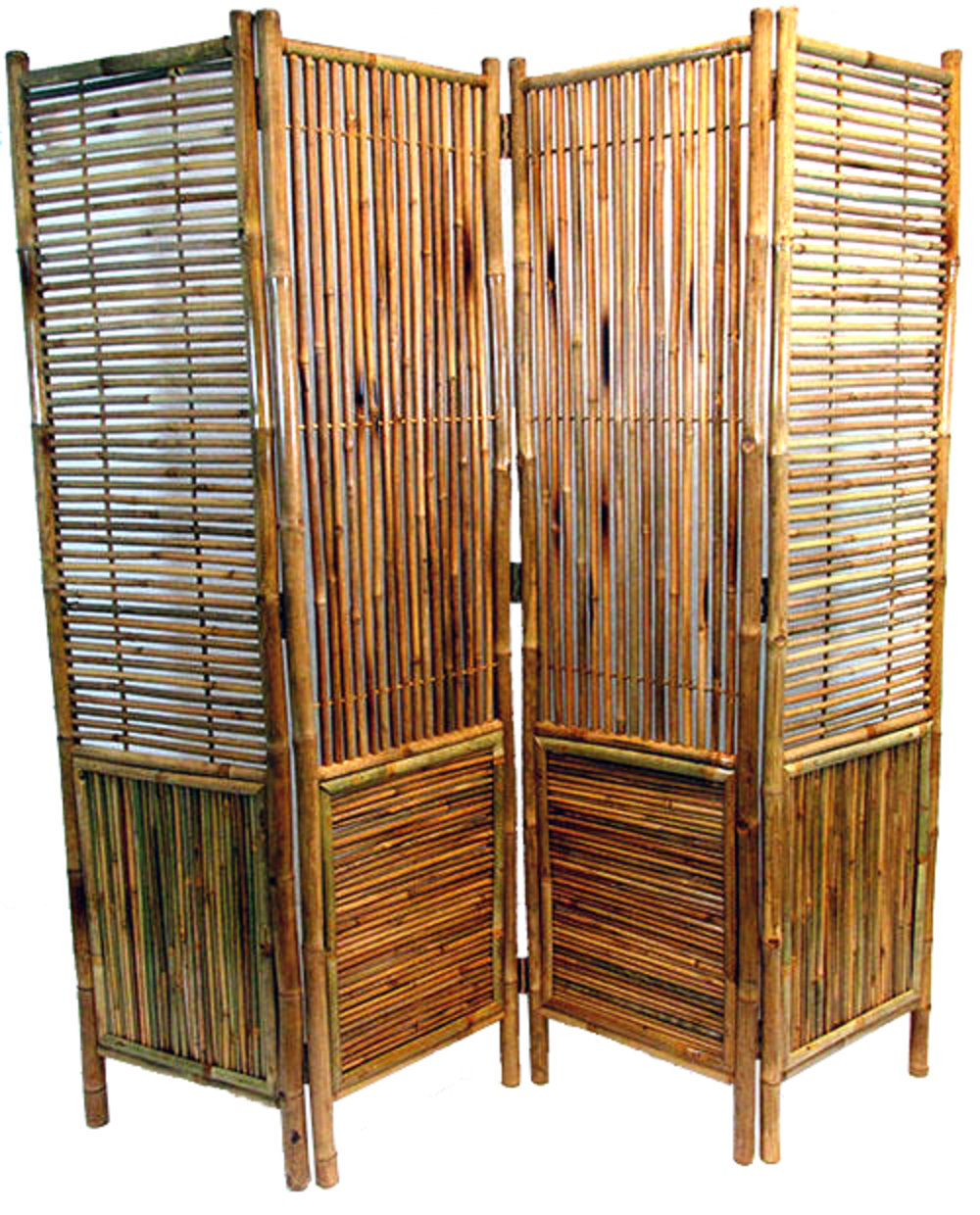MGP 72'' W x 72'' H 4 Panel Bamboo/Rattan Folding Room Divider