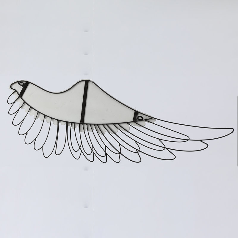 One Allium Way Wood And Metal Angel Wings Wall Decor Wayfair