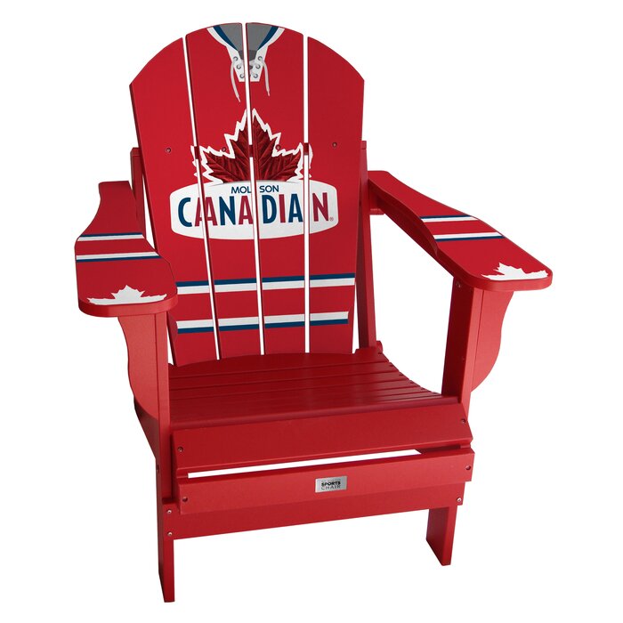 Molson Canadian Jersey Resin Folding Adirondack Chair