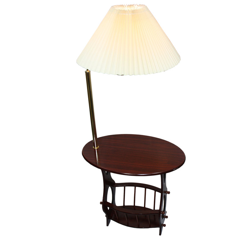 Darby Home Co Portersville Floor Lamp End Table Magazine Rack