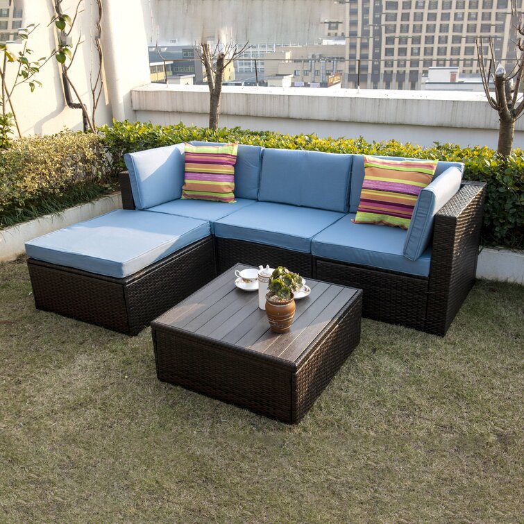 wayfair rattan sectional