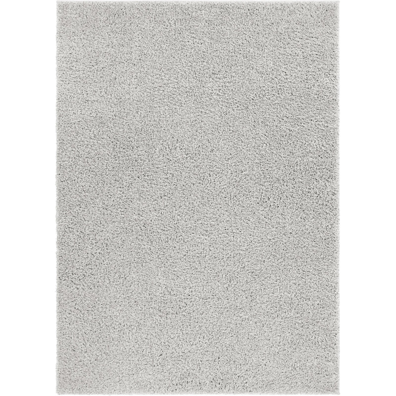 Well Woven Madison Shag Piper Solid Soft Gray Area Rug Wayfair