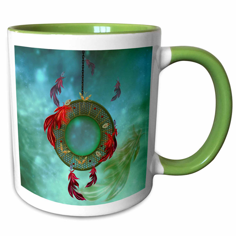 East Urban Home Monge Wonderful Dream Catcher With Feathers Coffee Mug Wayfair