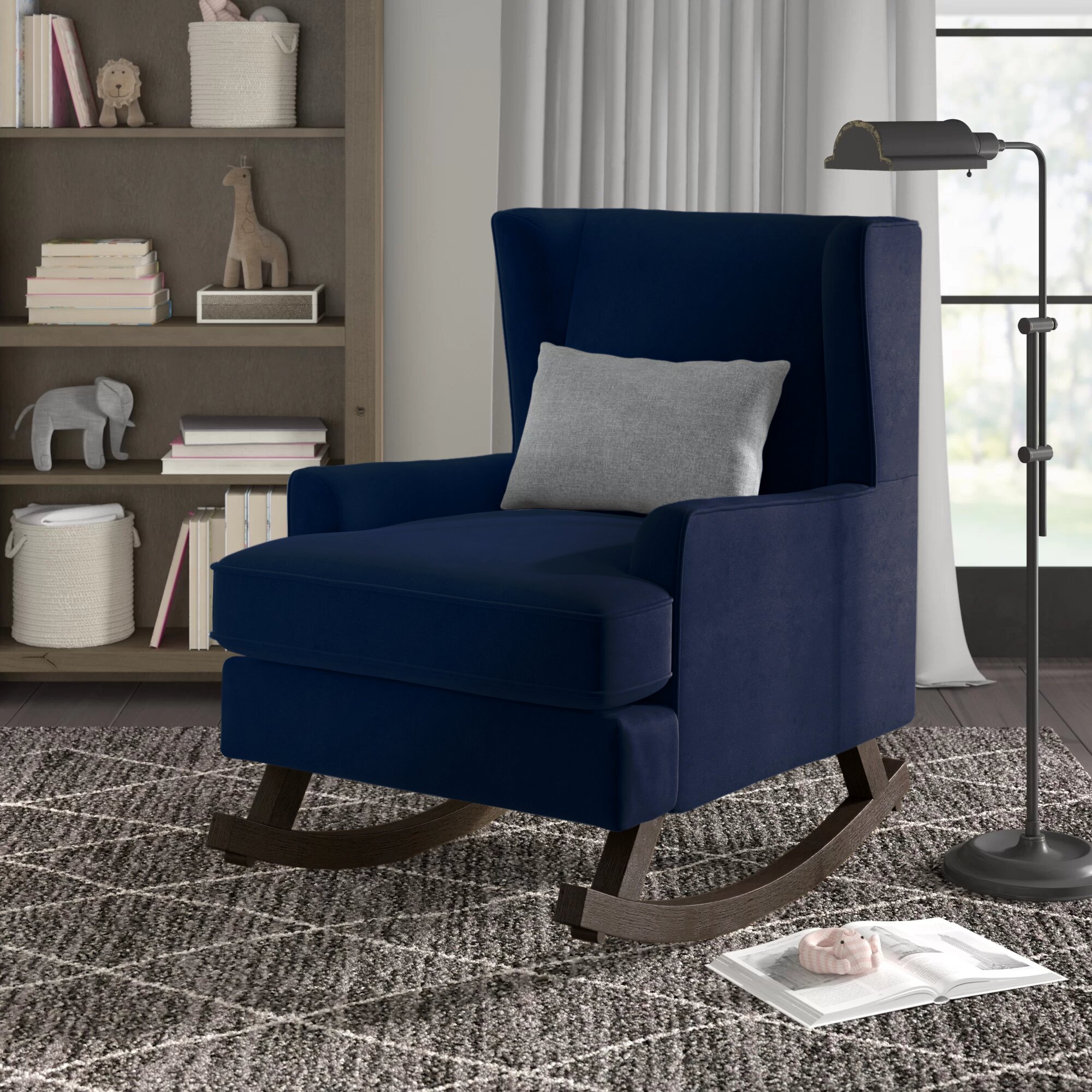 navy blue rocker glider