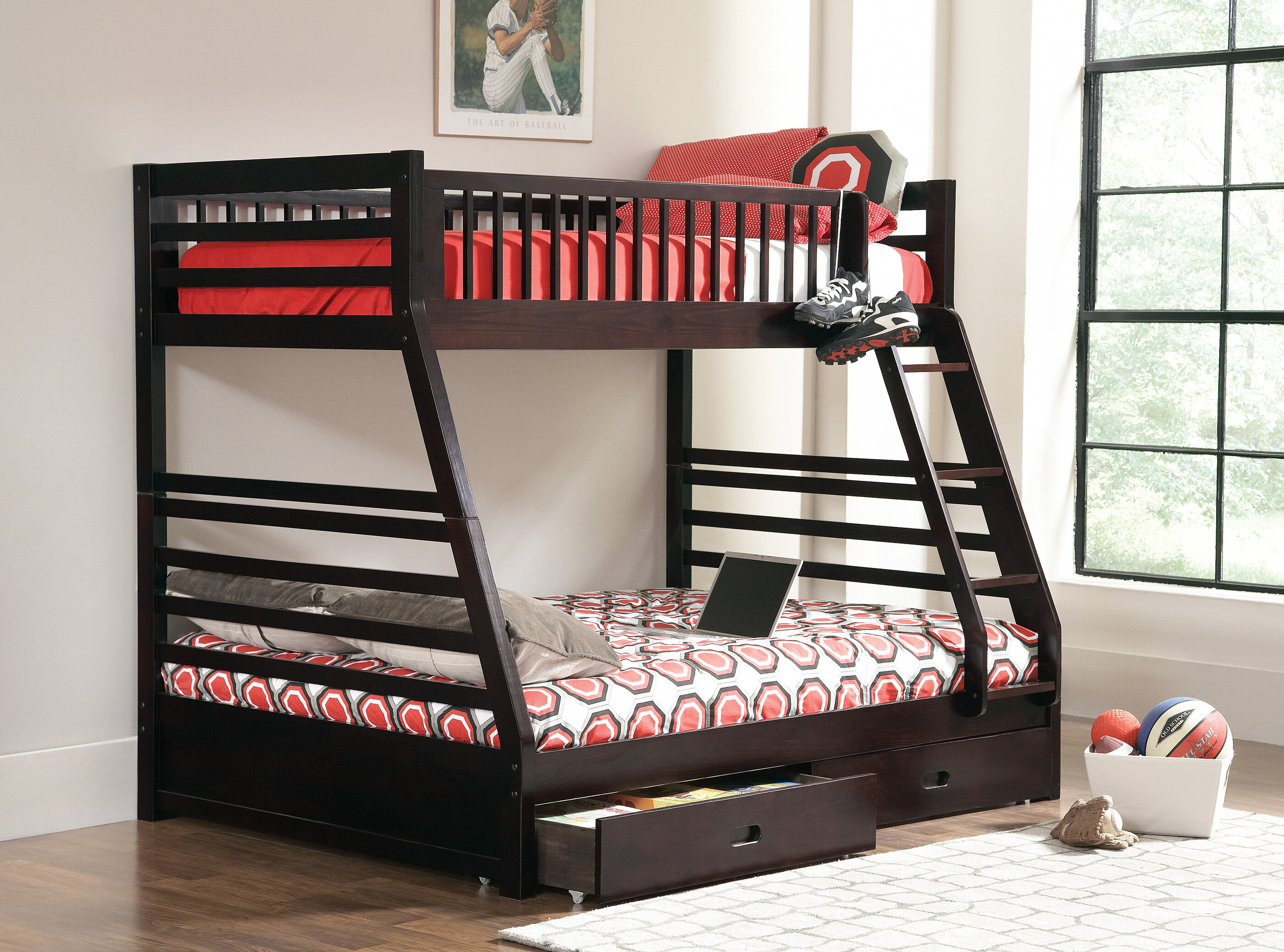 Rafael Twin Over Full Bunk Bed with 