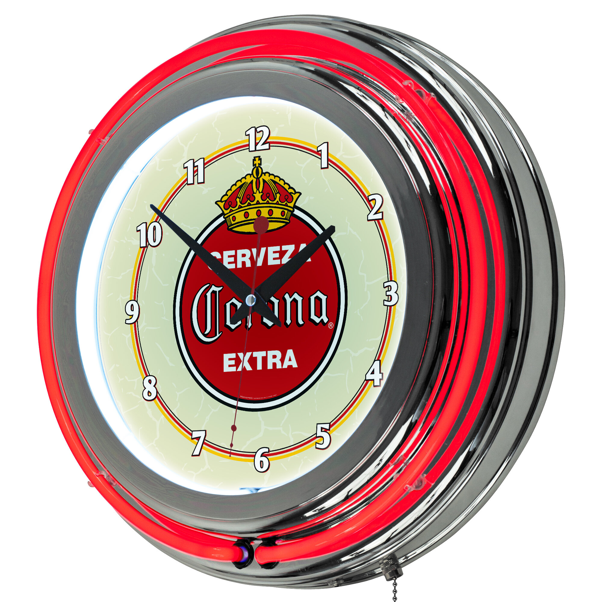 Trademark Global Corona Vintage Neon 145 Wall Clock Wayfair