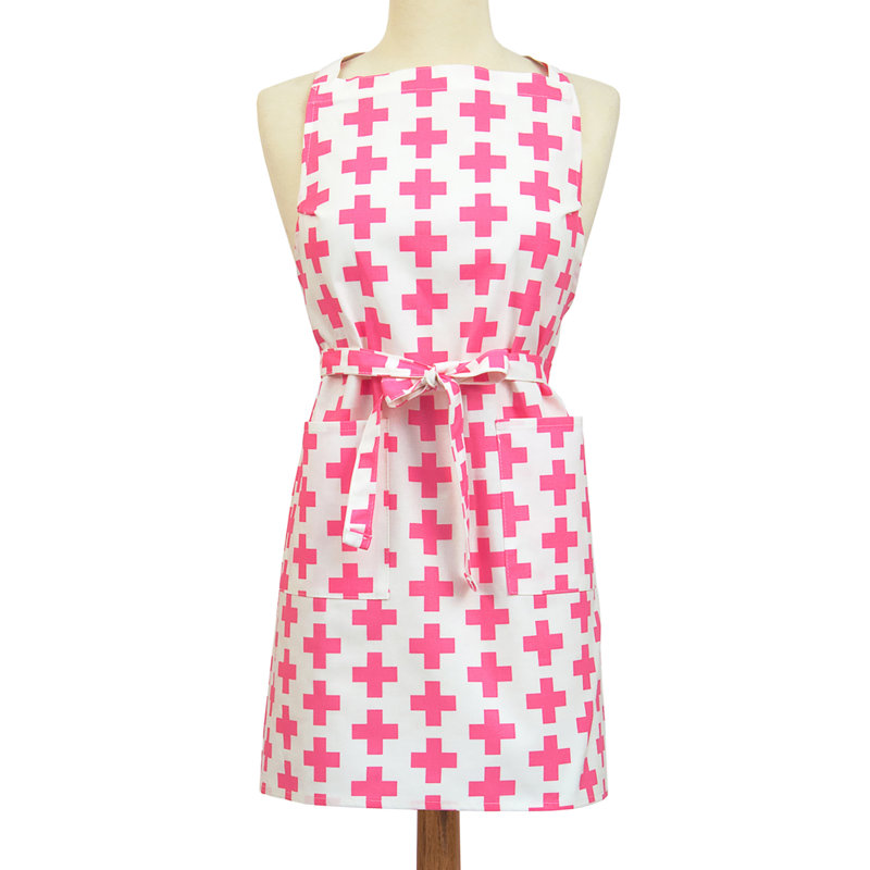 Crosses Retro Print Cotton Butcher's Apron