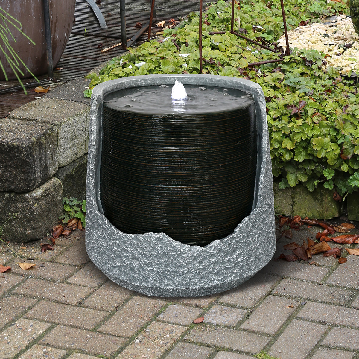 HiLine Gift Ltd. Resin Bubbling Fountain with Light Wayfair