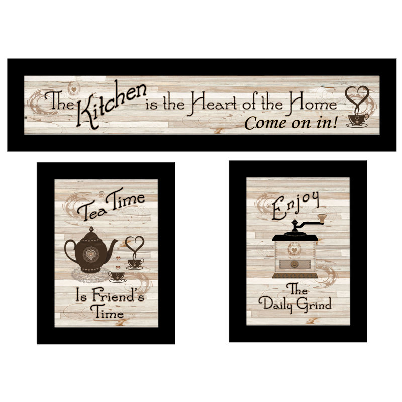 August Grove Kitchen Friendship Collection Iii 3 Piece Framed