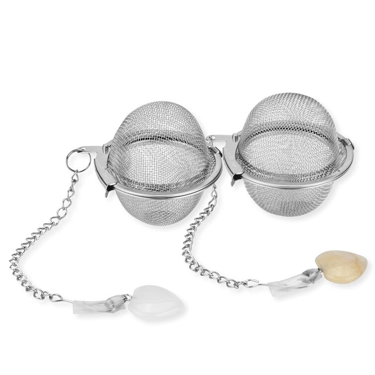 Stainless Steel Ball Tea Strainer Infuser Filter Loose Spice w/Handle G 