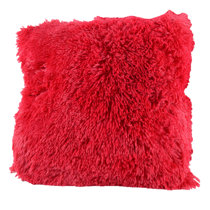 red fuzzy pillows