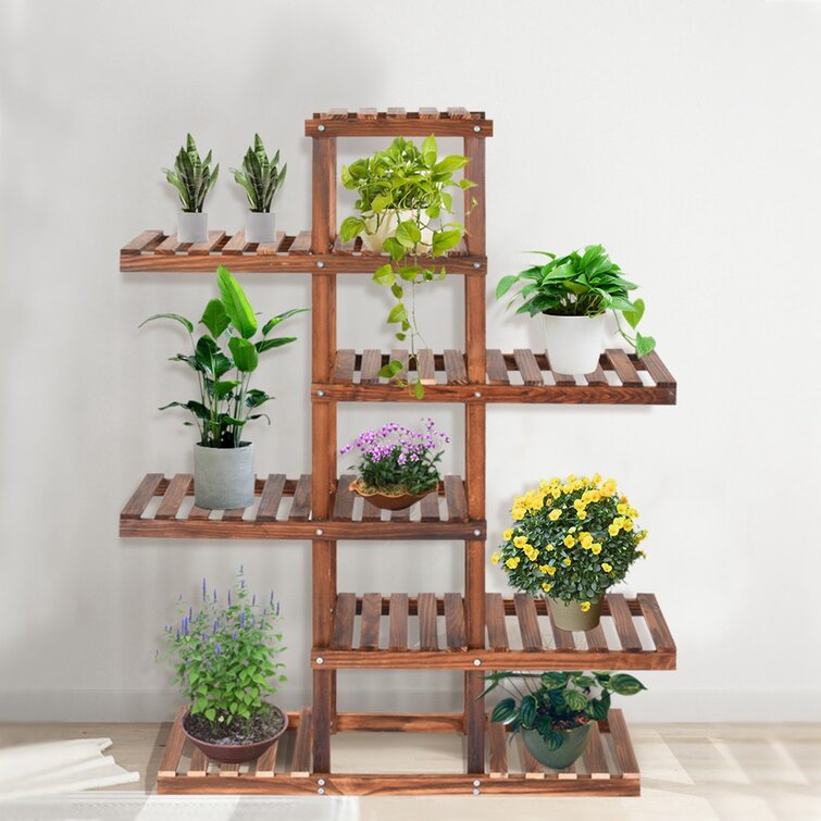 Details about   Wooden Decorative Shelving Pot Plant Display Shelf Wood Art Photo Frame Stand 