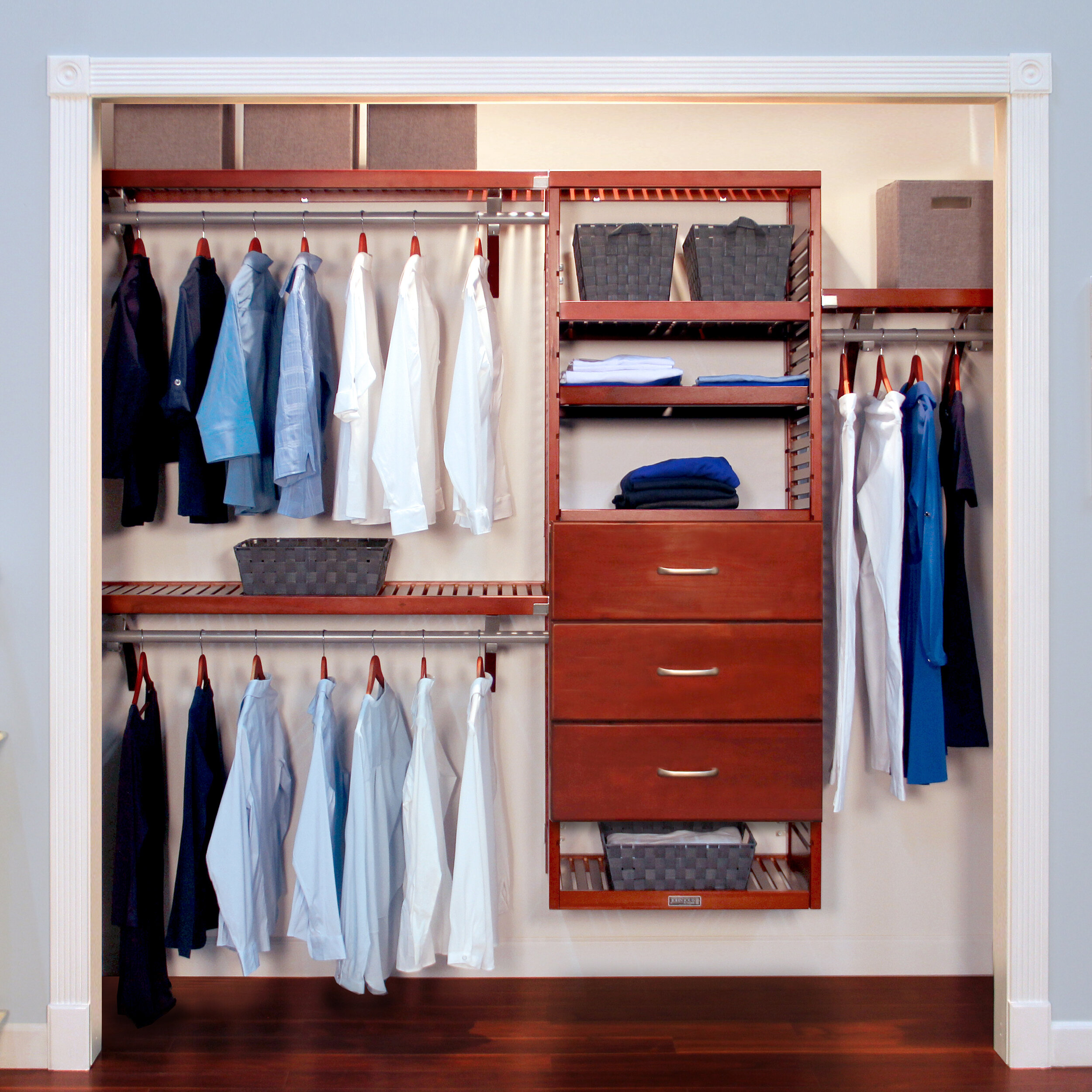 John Louis Home Deluxe 48 W 120 W Closet System Wayfair