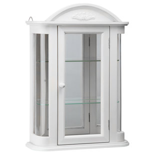 Go to store & view more images Design Toscano Rosedale Hardwood Wall Mounted Curio Cabinet
