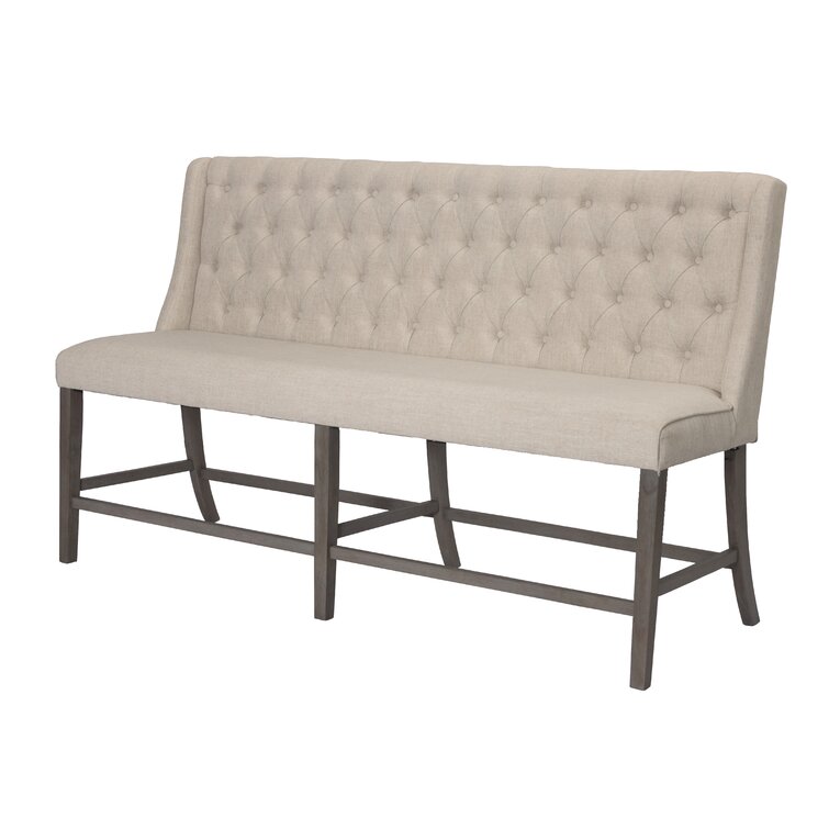 counter height tufted bench