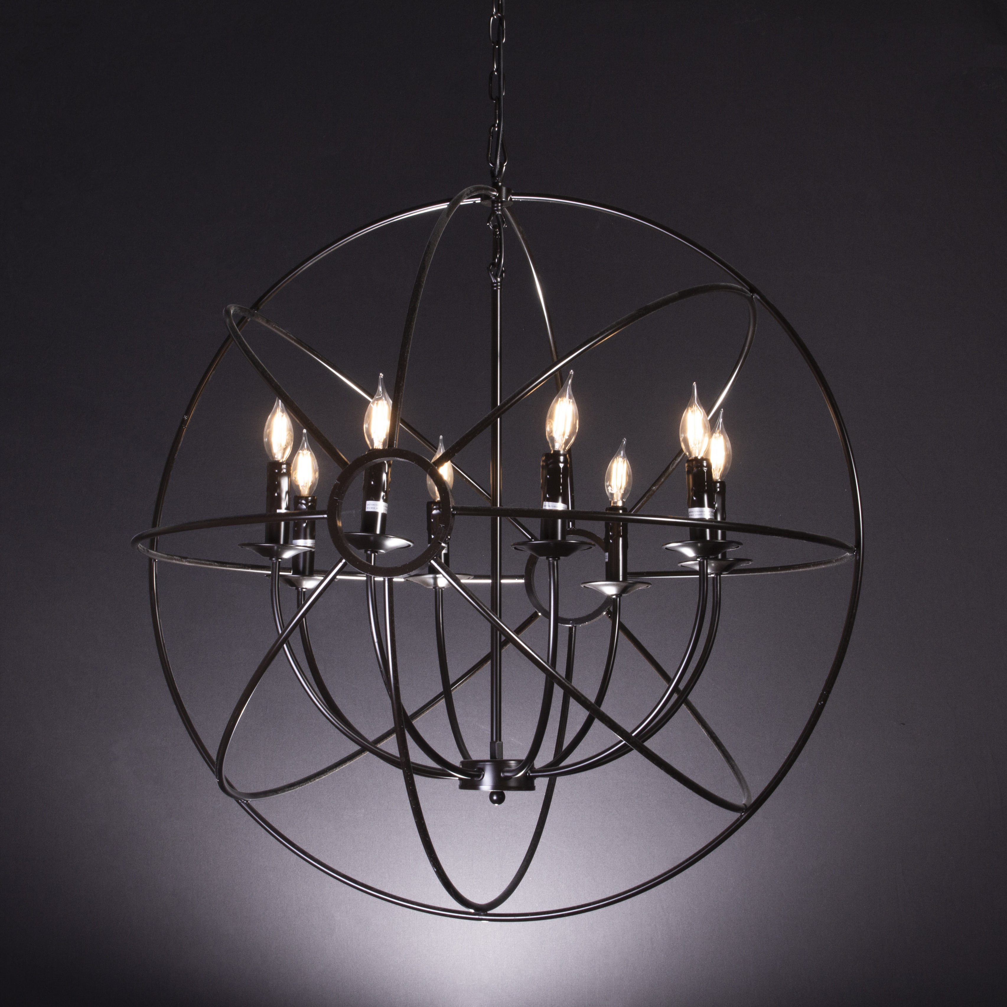 Charlton Home Ingrid 8 Light Candle Style Globe Chandelier With 8 Light Candle Style Globe Chandelier