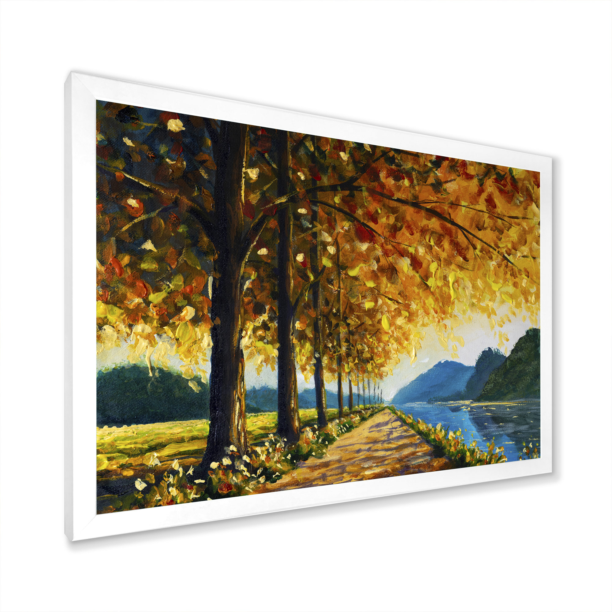 Millwood Pines Sunny Autumn Forest River - on | Wayfair