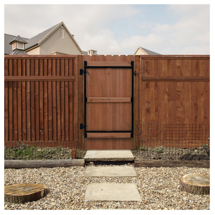 wood fence door frame