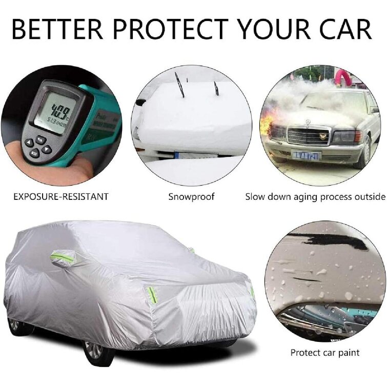 Soft Breathable Dust Proof Sun UV Water Indoor Outdoor 1469 1 Layer Car Cover 