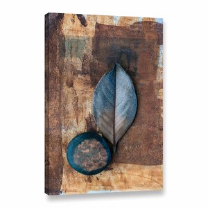 'Zen Leaf Zen Stone' by Elena Ray Paiting Print on Wrapped Canvas