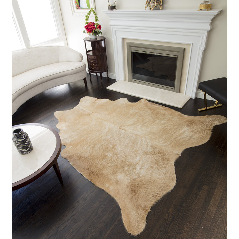 Ryder Animal Print Handmade Cowhide Tan Area Rug Reviews Allmodern