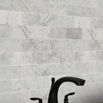 Msi 3 X 6 Polished Marble Subway Tile In Carrara White Reviews Wayfair