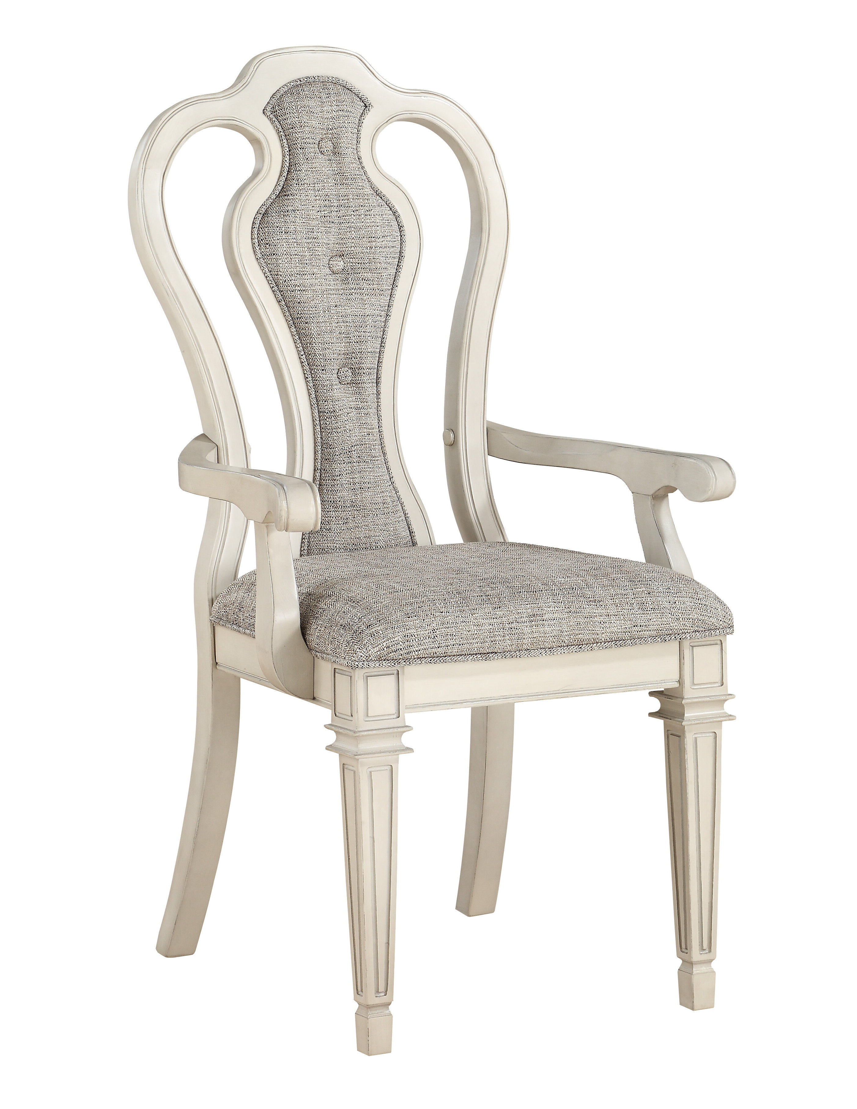 One Allium Way Hammonds Upholstered Queen Anne Back Arm Chair In Gray Wayfair